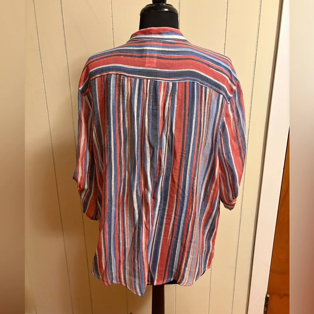 Ruby Rd. Multicolor Striped Button-Down Shirt - Picture 2 of 5